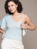 Freehand by The Indian Garage Co Women Fitted Textured One Shoulder Top