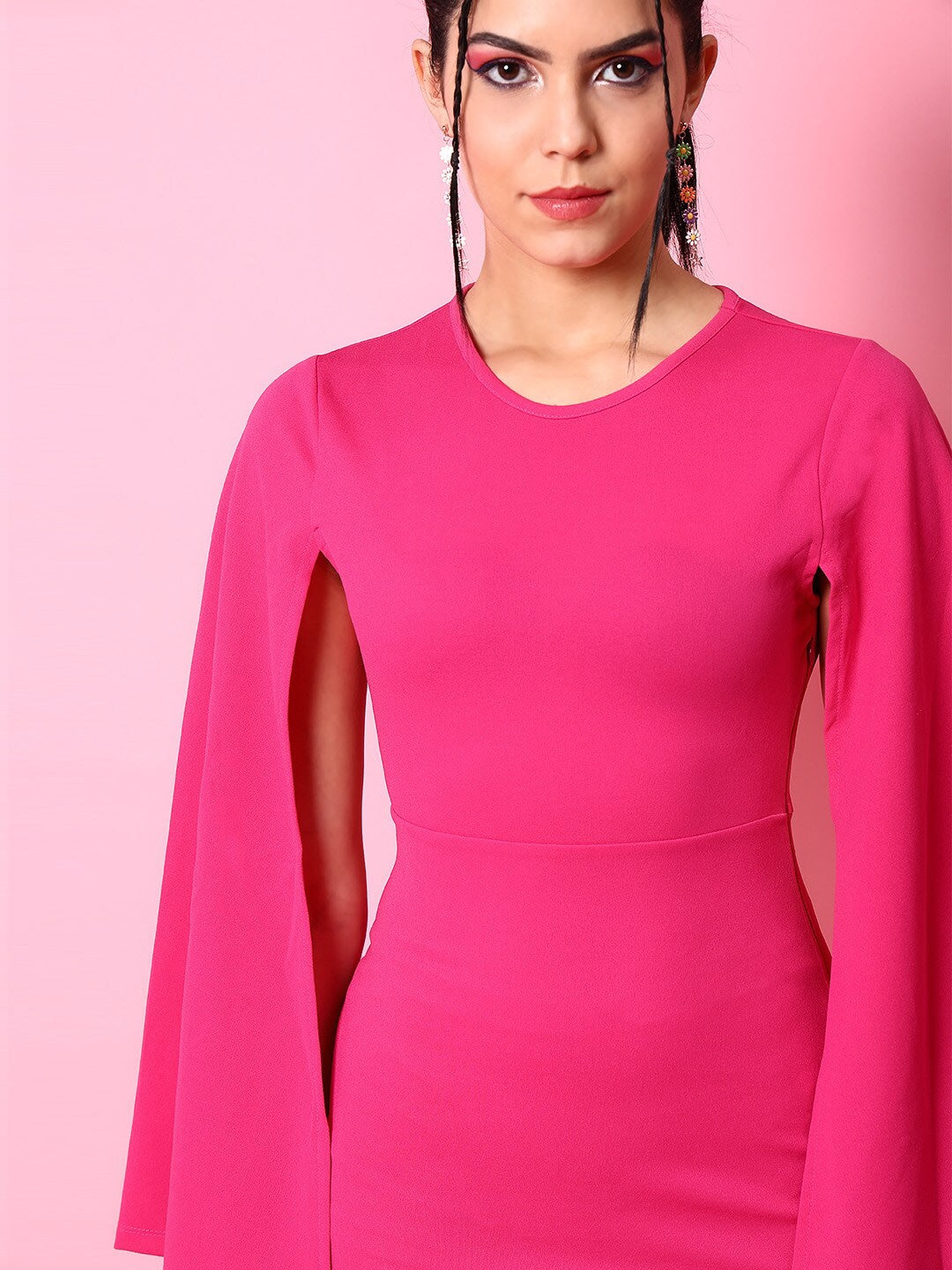 Shop Women Cape Sleeve Bodycon Dress Online.