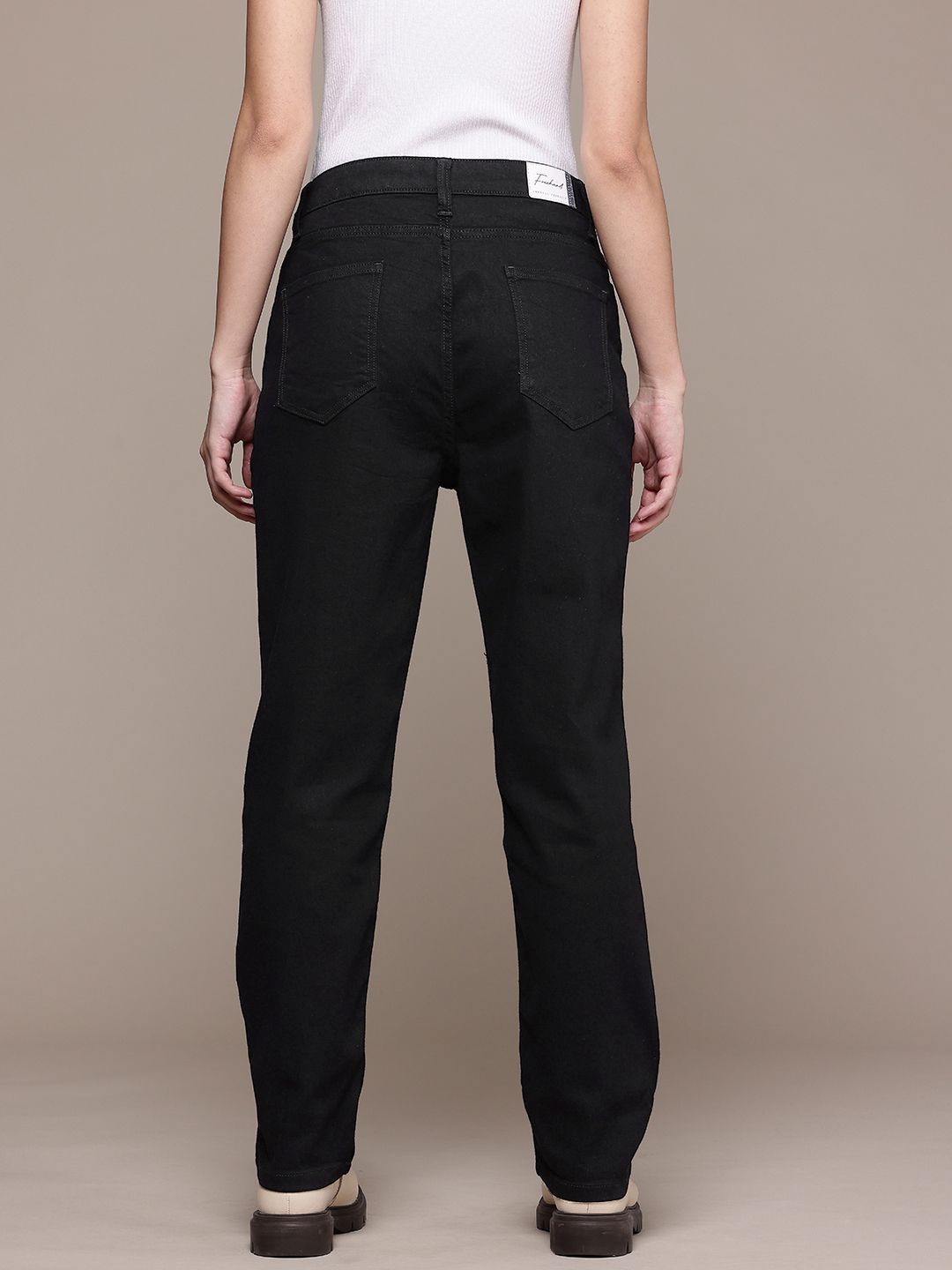 Men's Black Straight Fit Casual Jeans