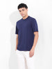 Men's Navy Slim Fit Solid Round Neck T-shirt