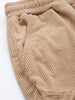 Men's Khaki Relaxed Fit Textured Corduroy Loose Joggers