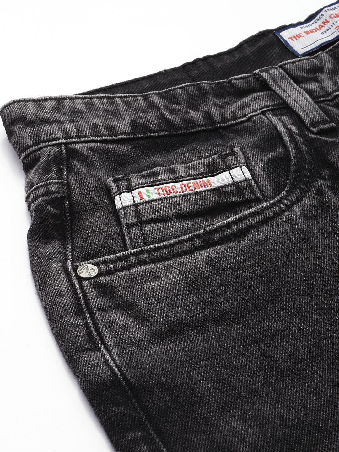 Men's Black Straight Fit Casual Jeans