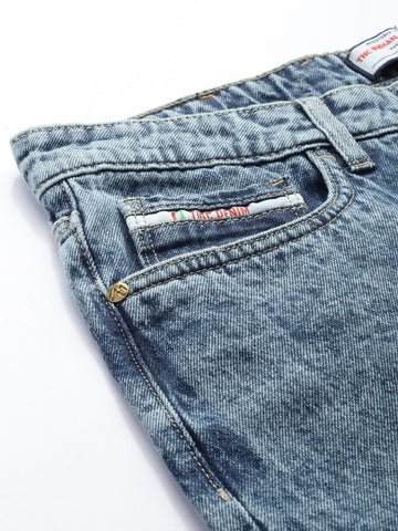 Men's Blue Dad Fit Casual Jeans