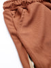Men's Brown Relaxed Fit Textured Baggy Joggers