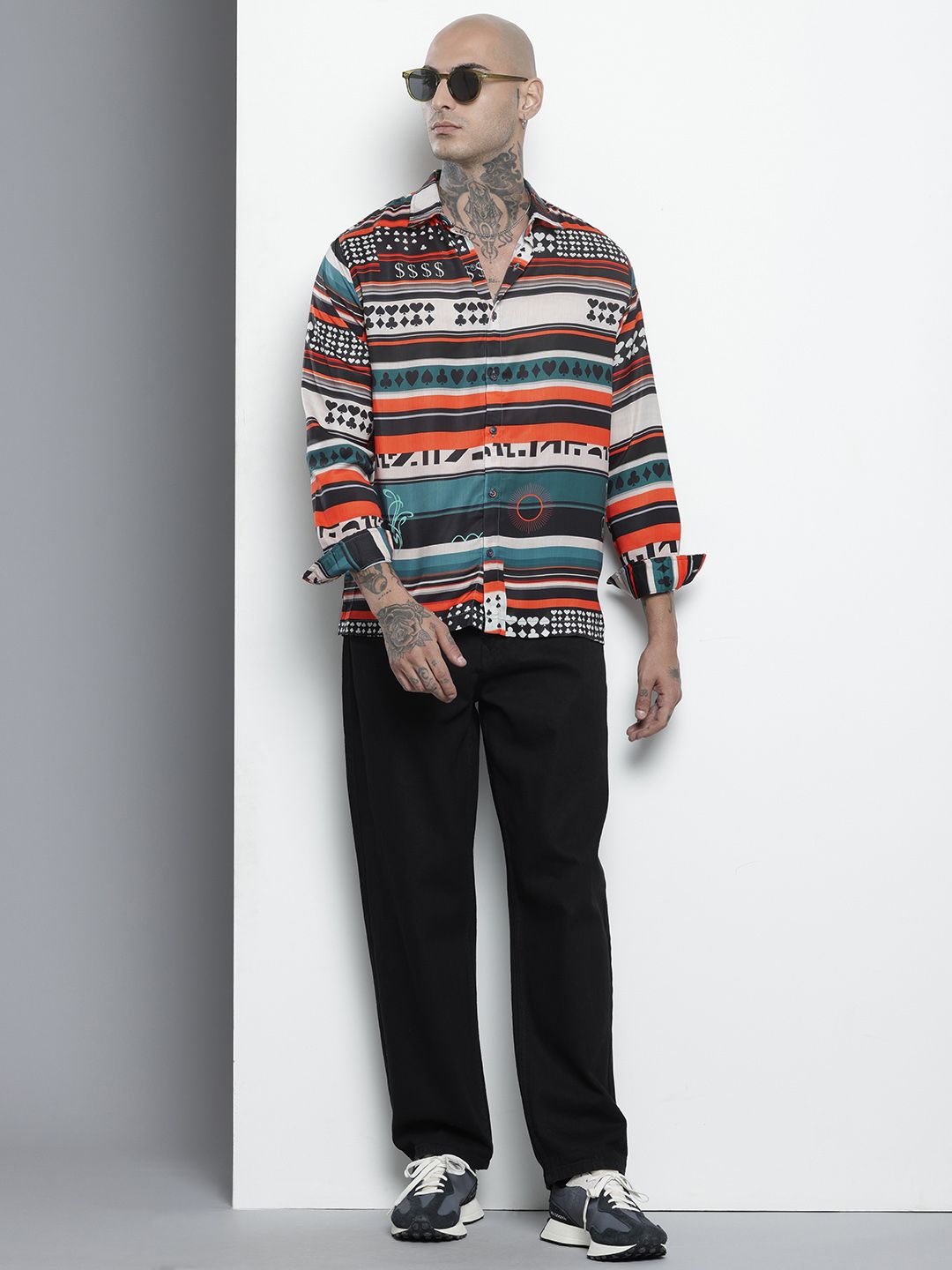 Men's Multicolor Relaxed Fit Printed Resort Wear Shirt