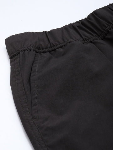 Men's Black Loose Fit Utility Cargo