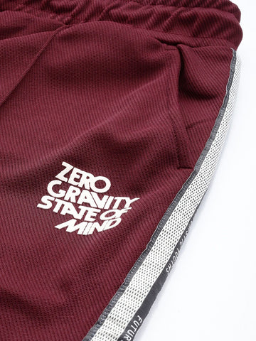 Men's Purple Relaxed Fit Street Joggers