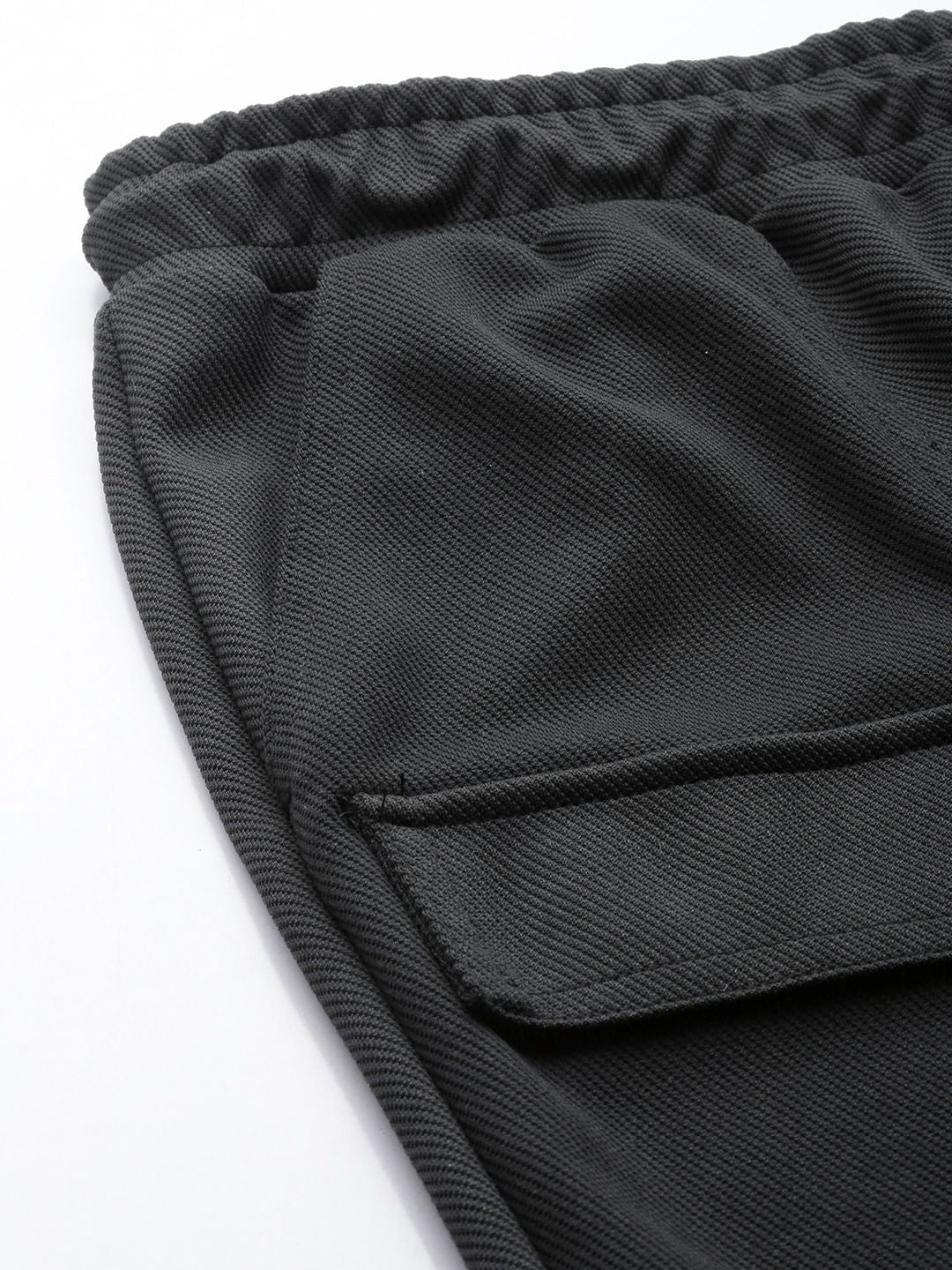 Men's Black Relaxed Fit Street Joggers