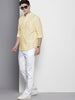 Men's Yellow Slim Fit Solid Casual Shirt