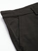 Men's Black Regular Fit Casual Trousers