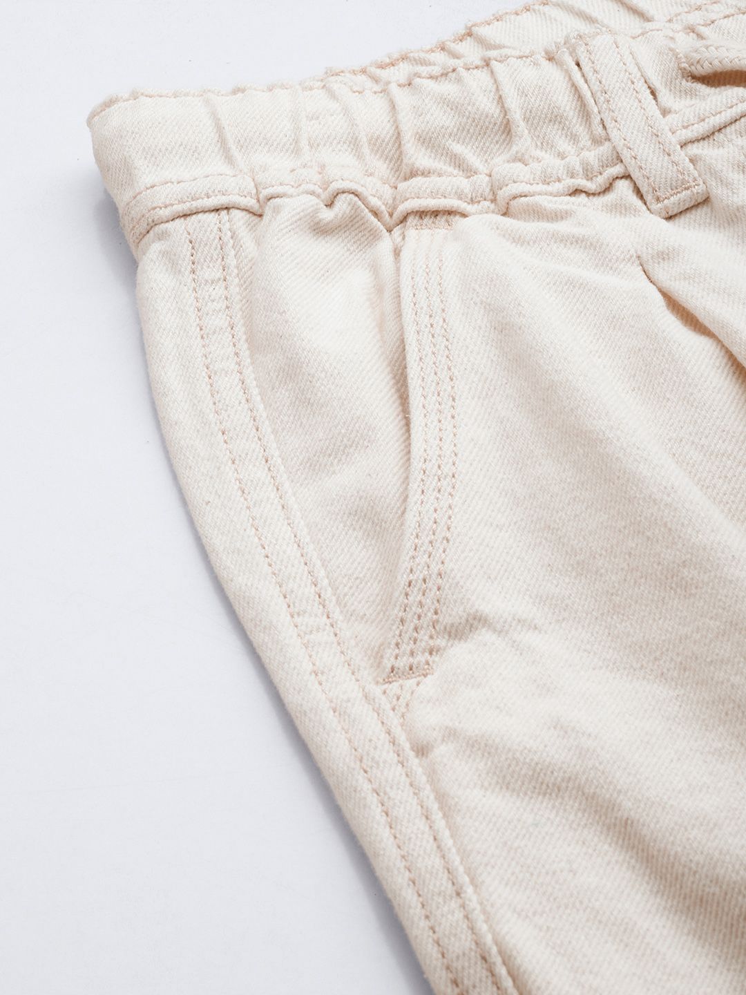 Men's White Relaxed Fit Utility Jeans