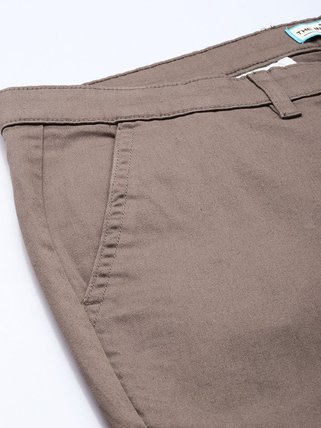 Men's Grey Regular Fit Casual Chinos