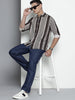 Men's Black Relaxed Fit Printed Resort Wear Shirt