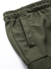 Men's Olive Relaxed Fit Textured Cargo Joggers