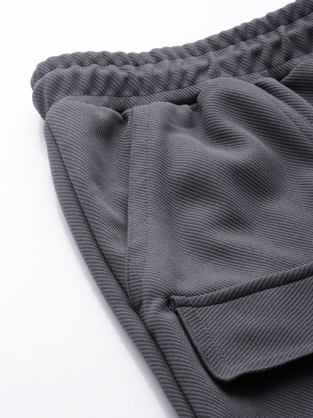Men's Grey Relaxed Fit Street Joggers