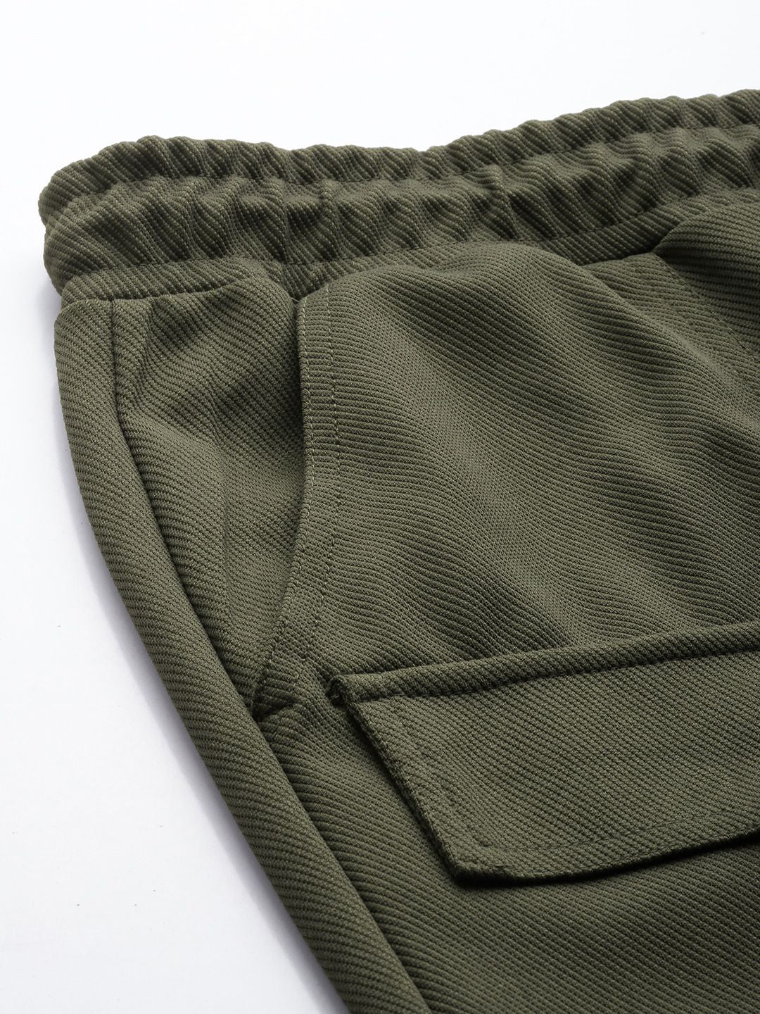 Men's Olive Relaxed Fit Street Joggers