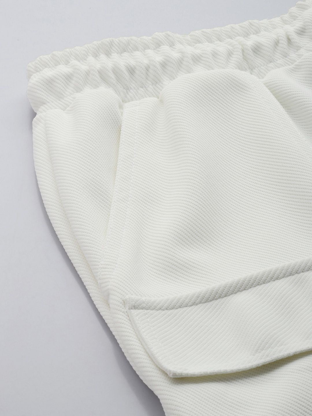 Men's White Relaxed Fit Street Joggers