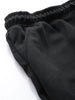 Men's Black Loose Fit Textured Street Wear Jogger