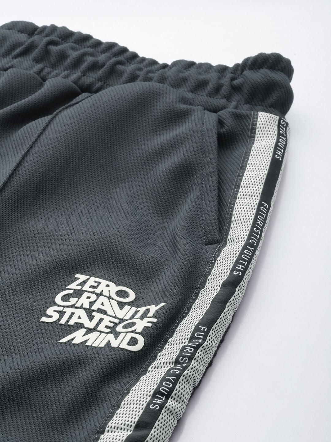 Men's Grey Relaxed Fit Street Joggers