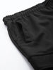 Men's Black Relaxed Fit Textured Cargo Joggers
