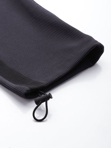 Men's Grey Tapered Fit Solid Cargo Joggers