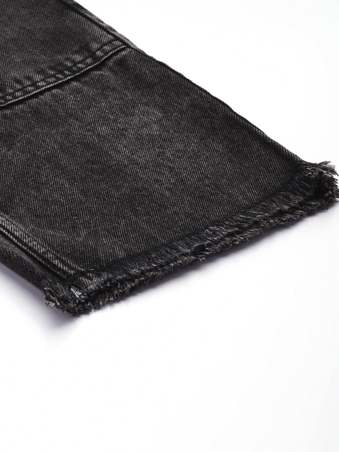 Men's Black Straight Fit Casual Jeans