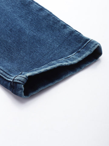 Men's Blue Regular Fit Casual Jeans
