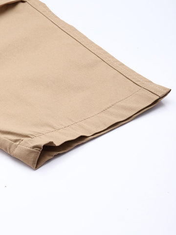 Men's Khaki Loose Fit Utility Cargo