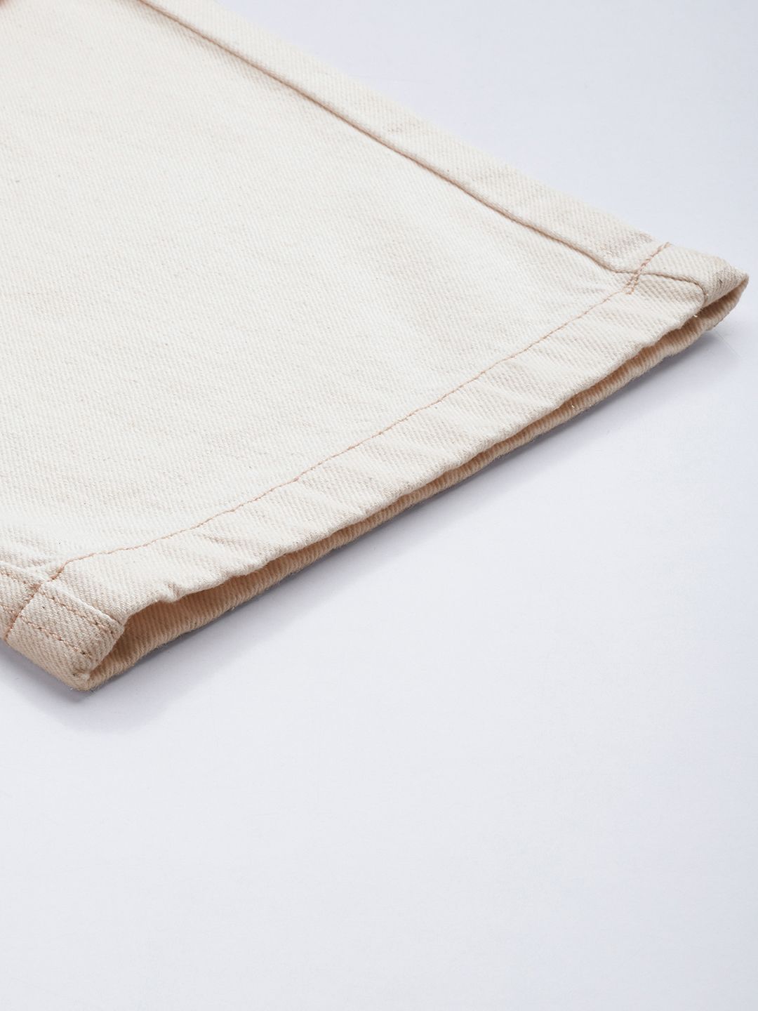 Men's White Relaxed Fit Utility Jeans