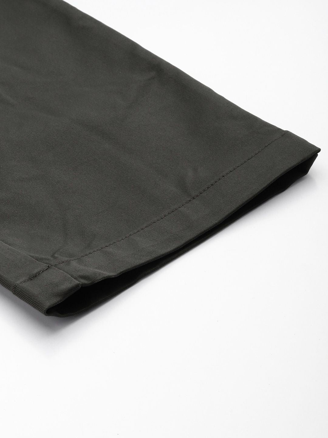 Men's Grey Regular Fit Casual Trousers