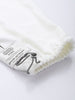 Men's White Relaxed Fit Textured Baggy Joggers