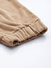 Men's Khaki Relaxed Fit Textured Corduroy Loose Joggers