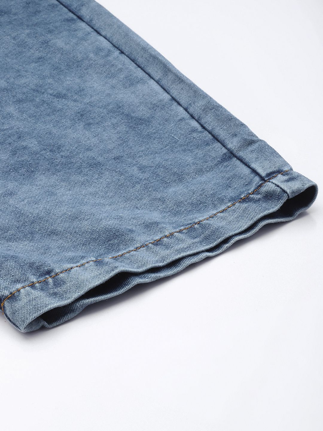 Men's Blue Relaxed Fit Solid Utility Jeans