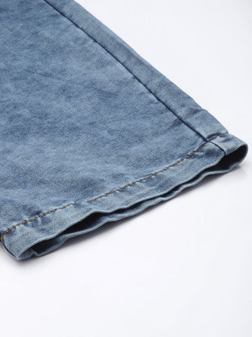 Men's Blue Regular Fit Utility Jeans