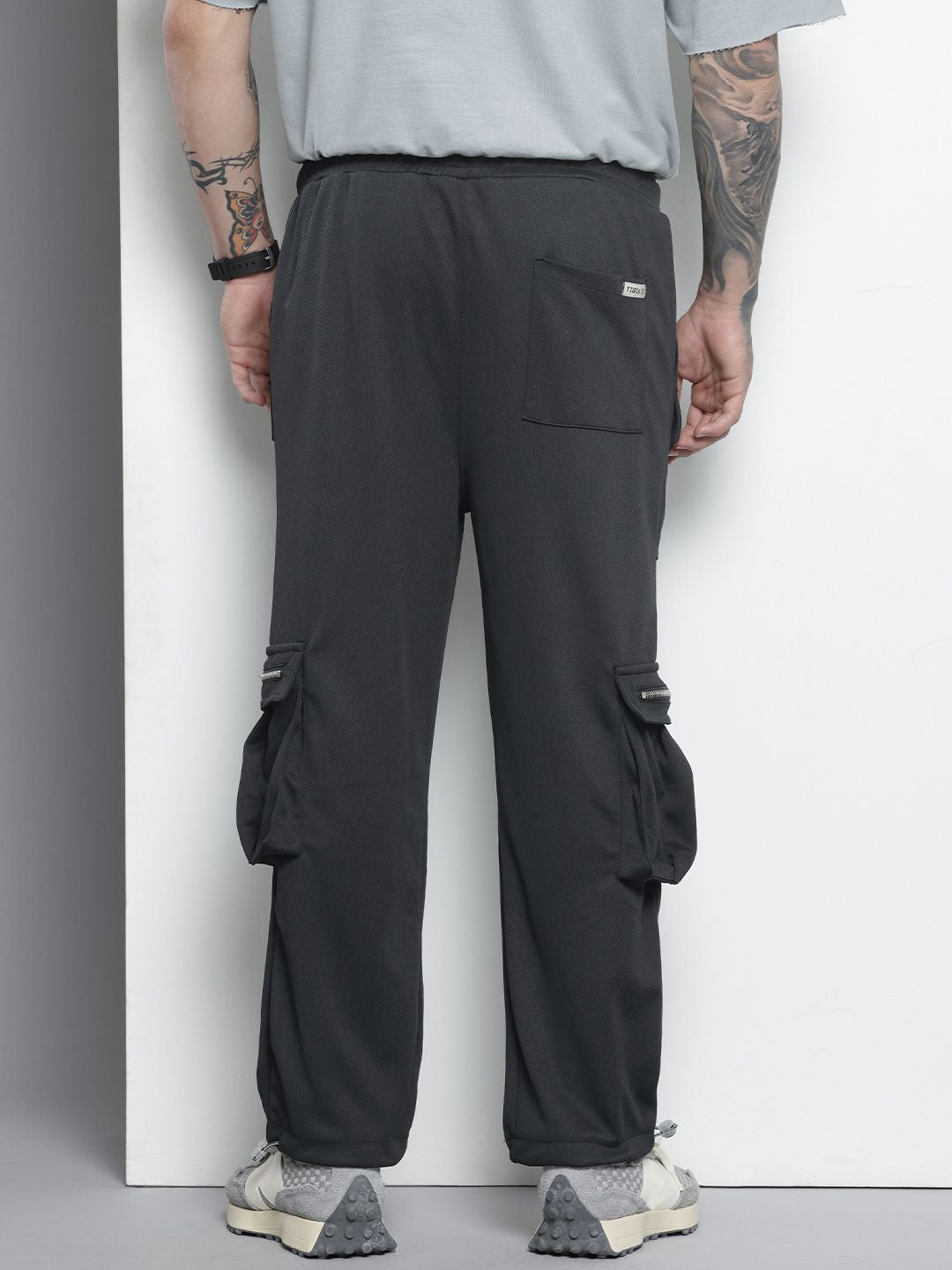 Men's Black Relaxed Fit Street Joggers