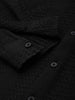 Men's Black Regular Fit Solid Textured Shirt