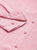 Men's Pink Slim Fit Striped Casual Shirt
