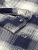 Men's Navy Blue Relaxed Fit Textured Casual Shirt