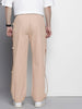 Men's Beige Relaxed Fit Solid Utility Cargo Jogger