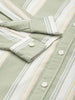 Men's Green Slim Fit Striped Striped Shirt
