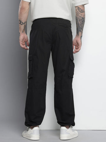 Men's Black Relaxed Fit Cargos