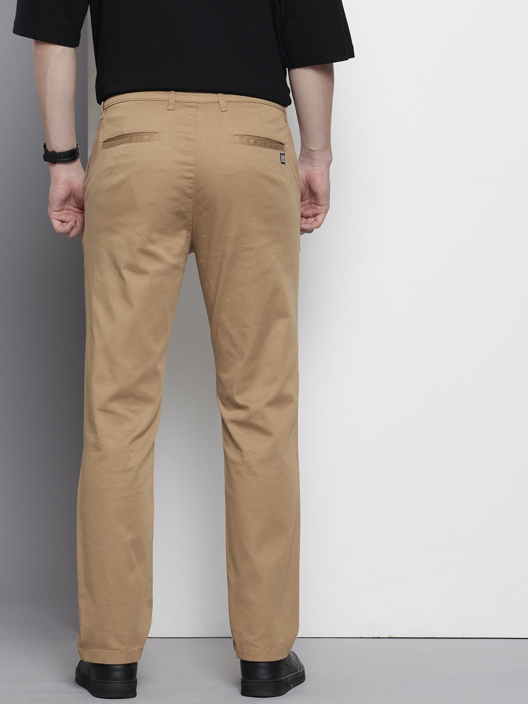 Men's Khaki Regular Fit Casual Chinos
