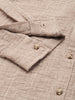 Men's Brown Slim Fit Striped Casual Shirt