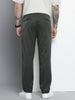 Men's Grey Regular Fit Casual Trousers