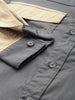 Men's Grey Regular Fit Solid Street Shirt
