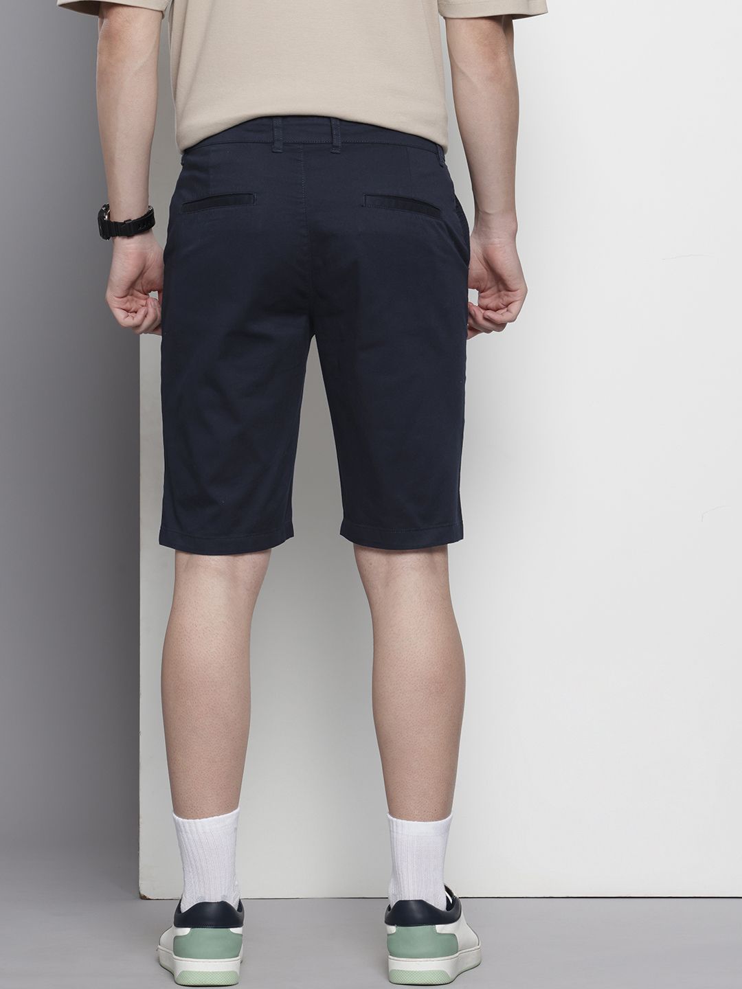 Men's Navy Regular Fit Casual Shorts