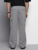 Men's Grey Relaxed Fit Utility Cargo