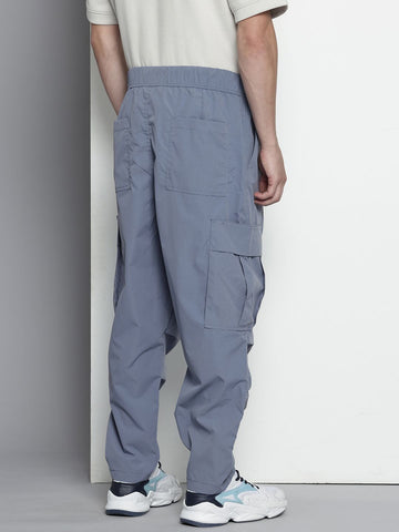 Men's Blue Loose Fit Utility Cargo