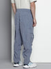 Men's Blue Loose Fit Utility Cargo