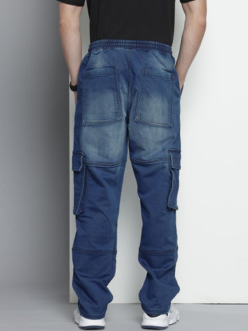 Men's Blue Regular Fit Utility Jeans